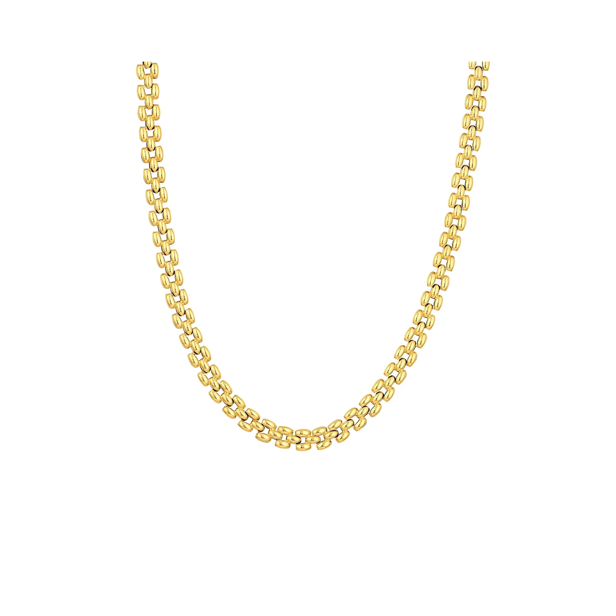 Multi Row Gold Chain Necklace