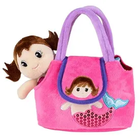 My First Doll Purse Toy - Pretend Play Mermaid Adventure Playset for Little Girls -