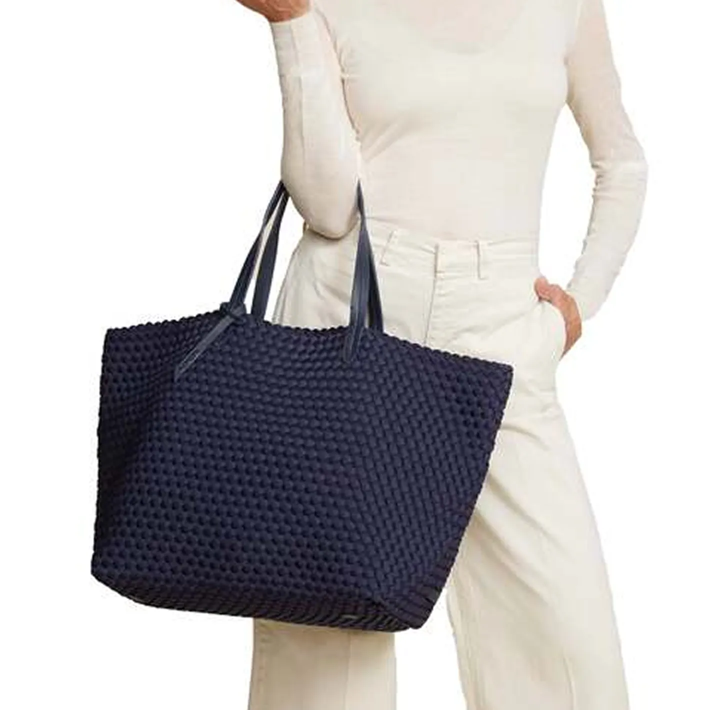 naghedi ink blue jetsetter tote