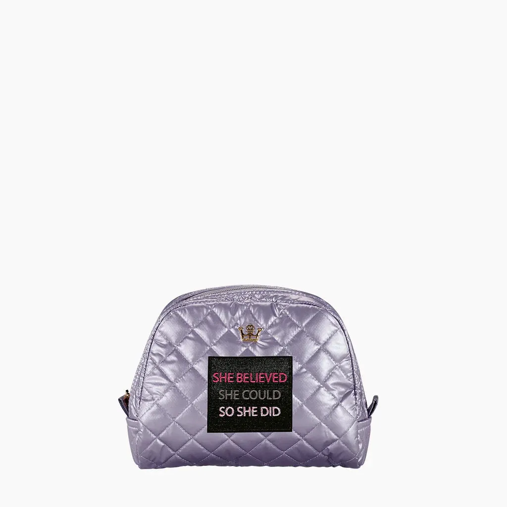 Oliver Thomas KST Medium Metallic Cosmetic Case - Lavender Metallic