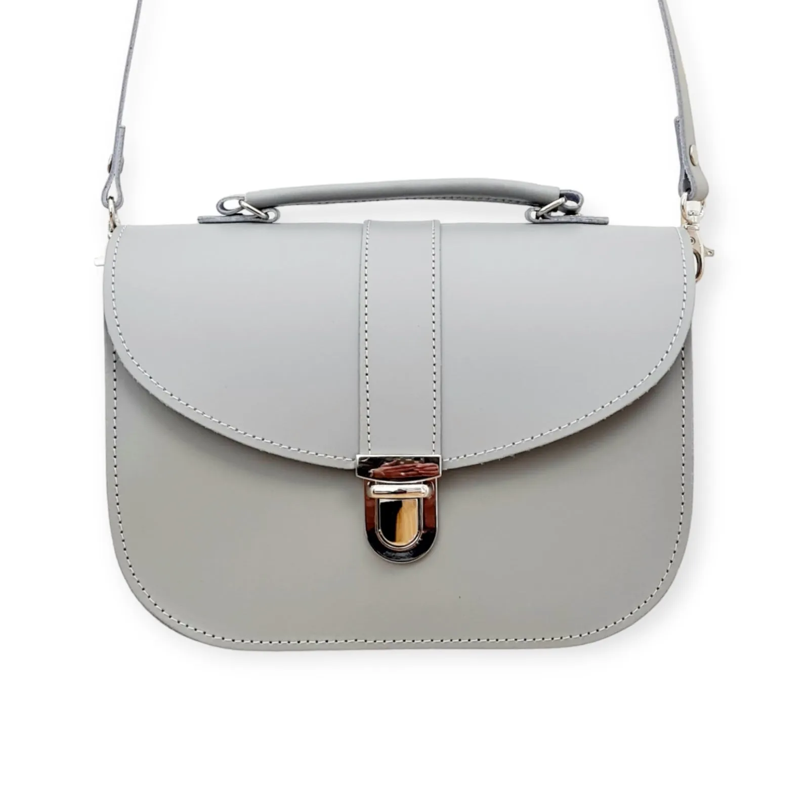 Olympia Handmade Leather Bag - Ghost Grey