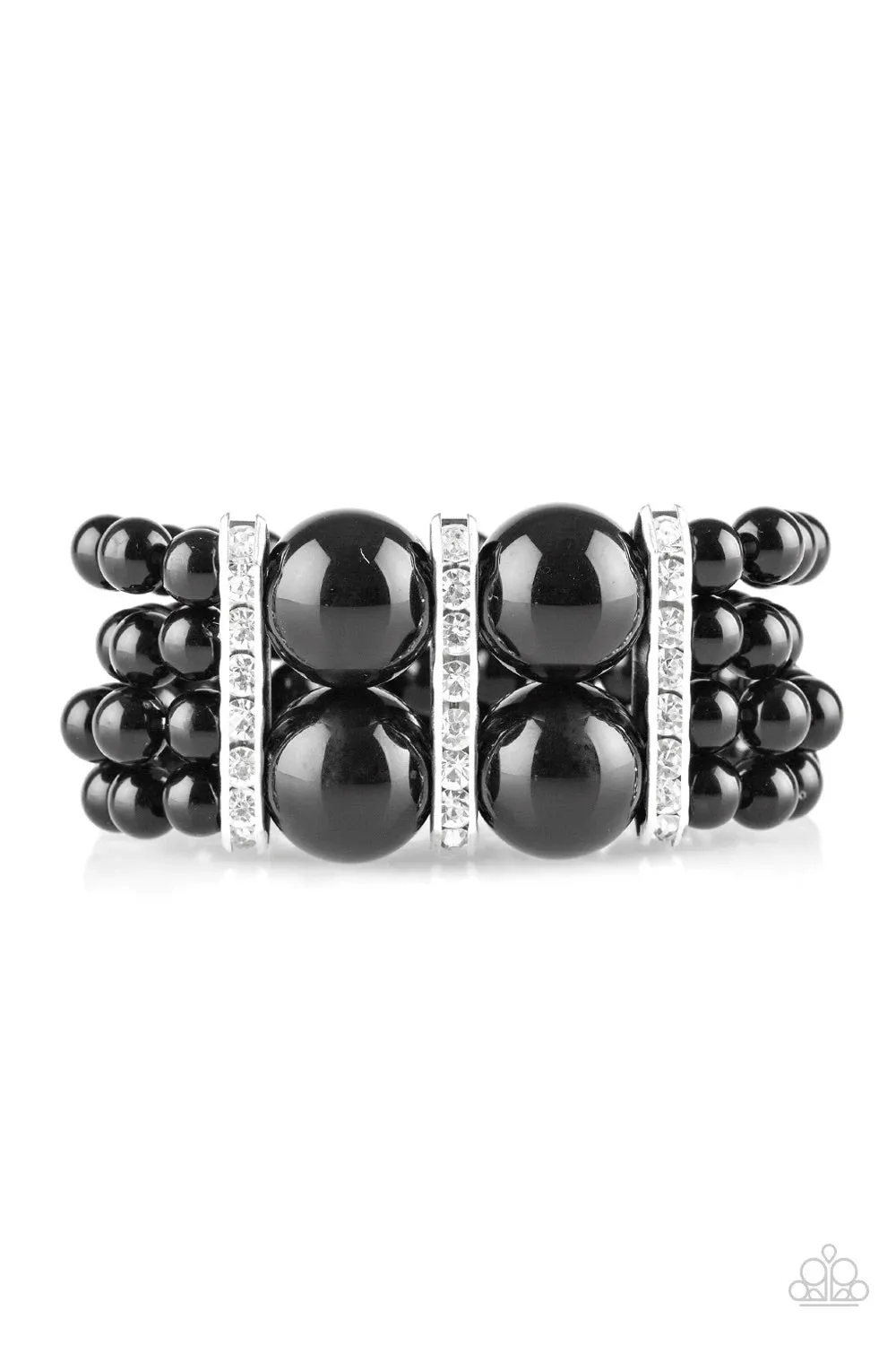 Paparazzi Accessories  - Romance Remix #B290 Drawer 7/3 - Black Bracelet