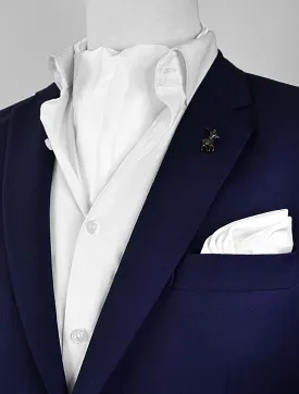 Pearl White Paradigm Silk Ascot Set