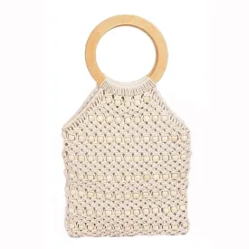 PPC6812 Ring Handled Macrame Tote