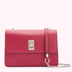 RASPBERRY LEATHER POLLY CROSSBODY BAG