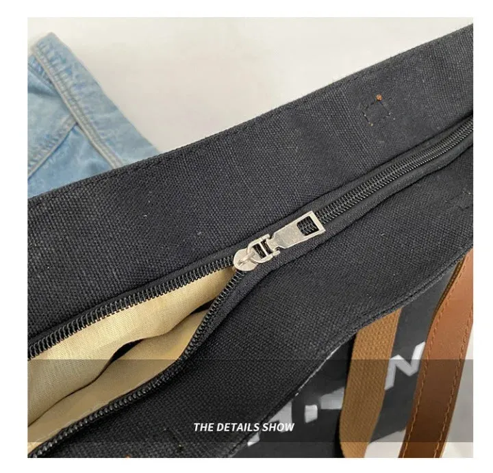 Retro Canvas Tote & Shoulder Bag
