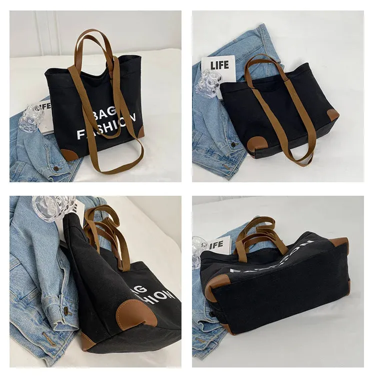 Retro Canvas Tote & Shoulder Bag