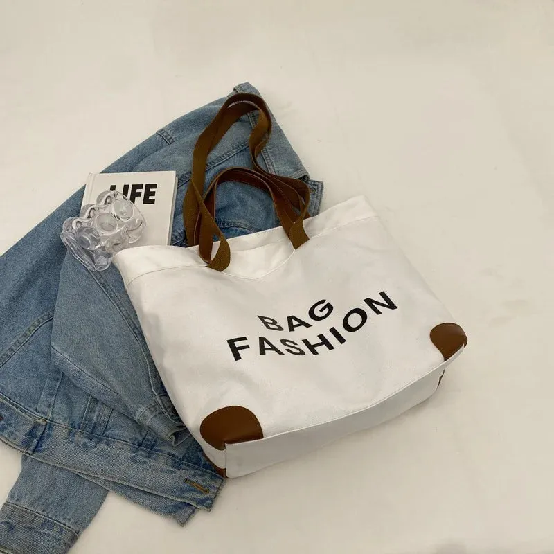 Retro Canvas Tote & Shoulder Bag