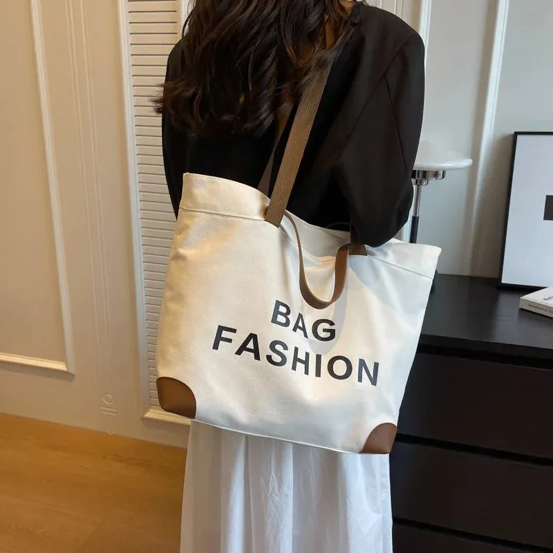 Retro Canvas Tote & Shoulder Bag