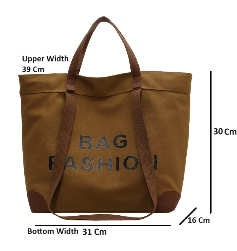 Retro Canvas Tote & Shoulder Bag