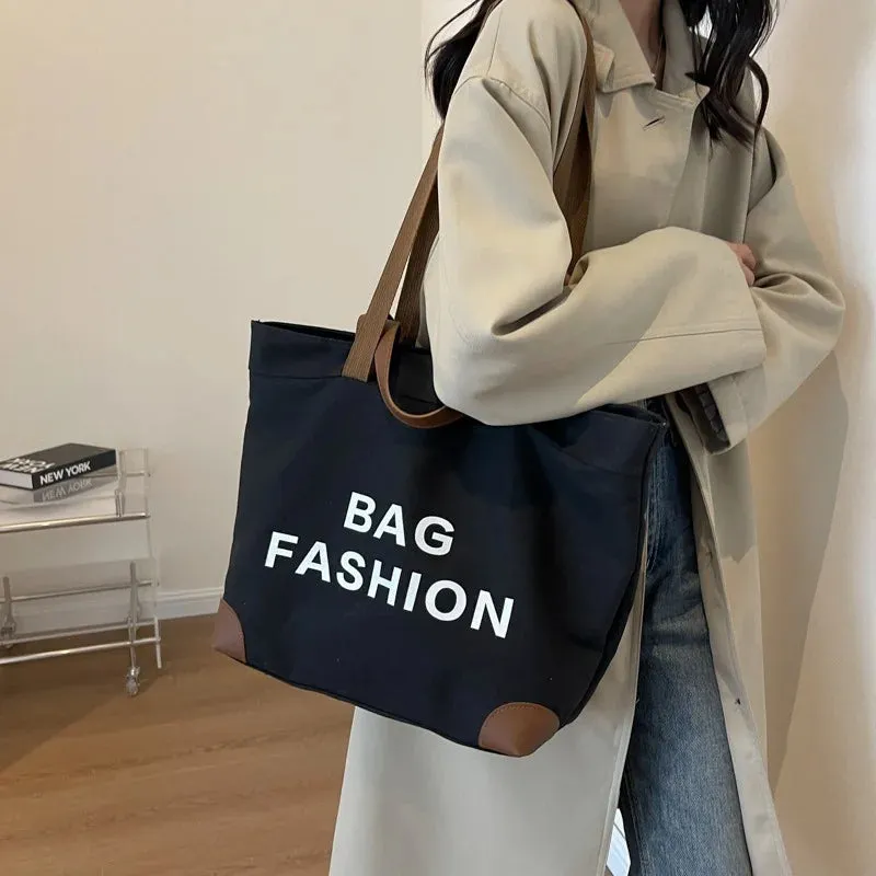 Retro Canvas Tote & Shoulder Bag