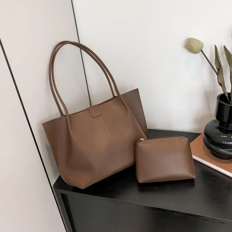 Retro Two-piece Set Casual Large Bag