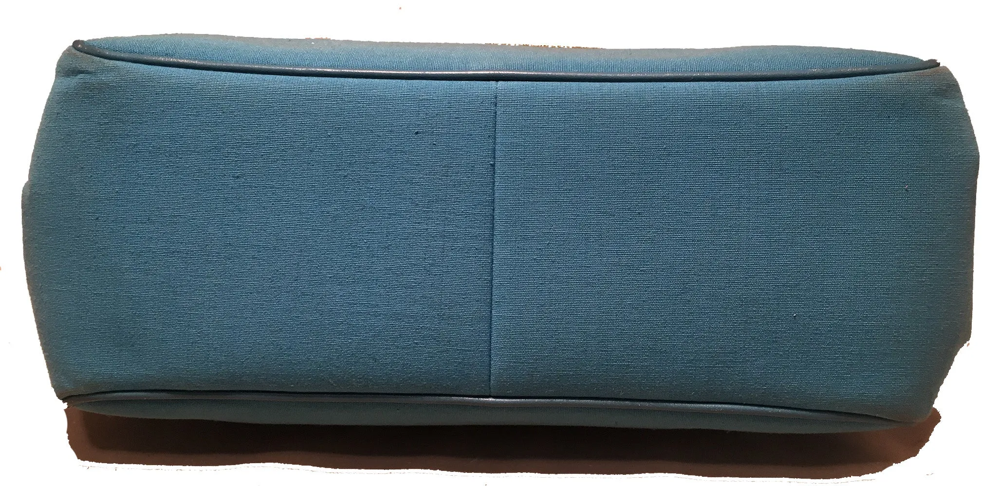 ROBERTA DI CAMERINO BLUE LINEN HANDBAG