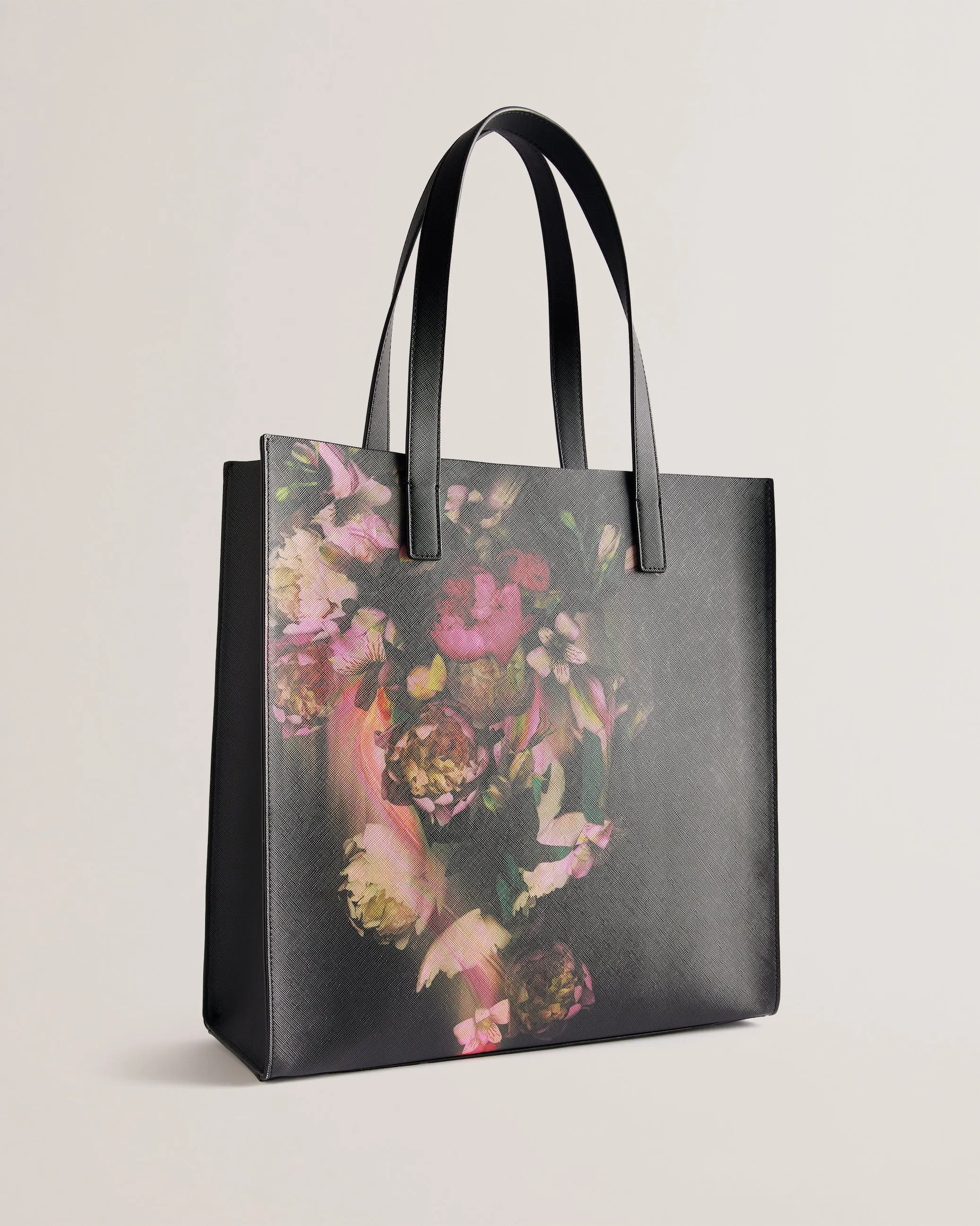 Saliine Printed Floral Large Icon Bag Black