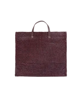 Simple Tote in Plum Rattan