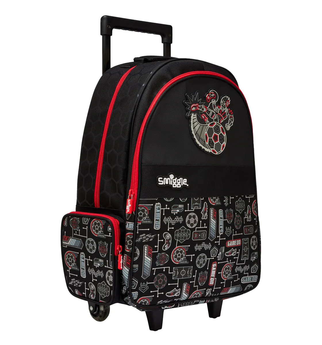 Smiggle Away Trolley Backpack With Light Up Wheels Black, 3Y 