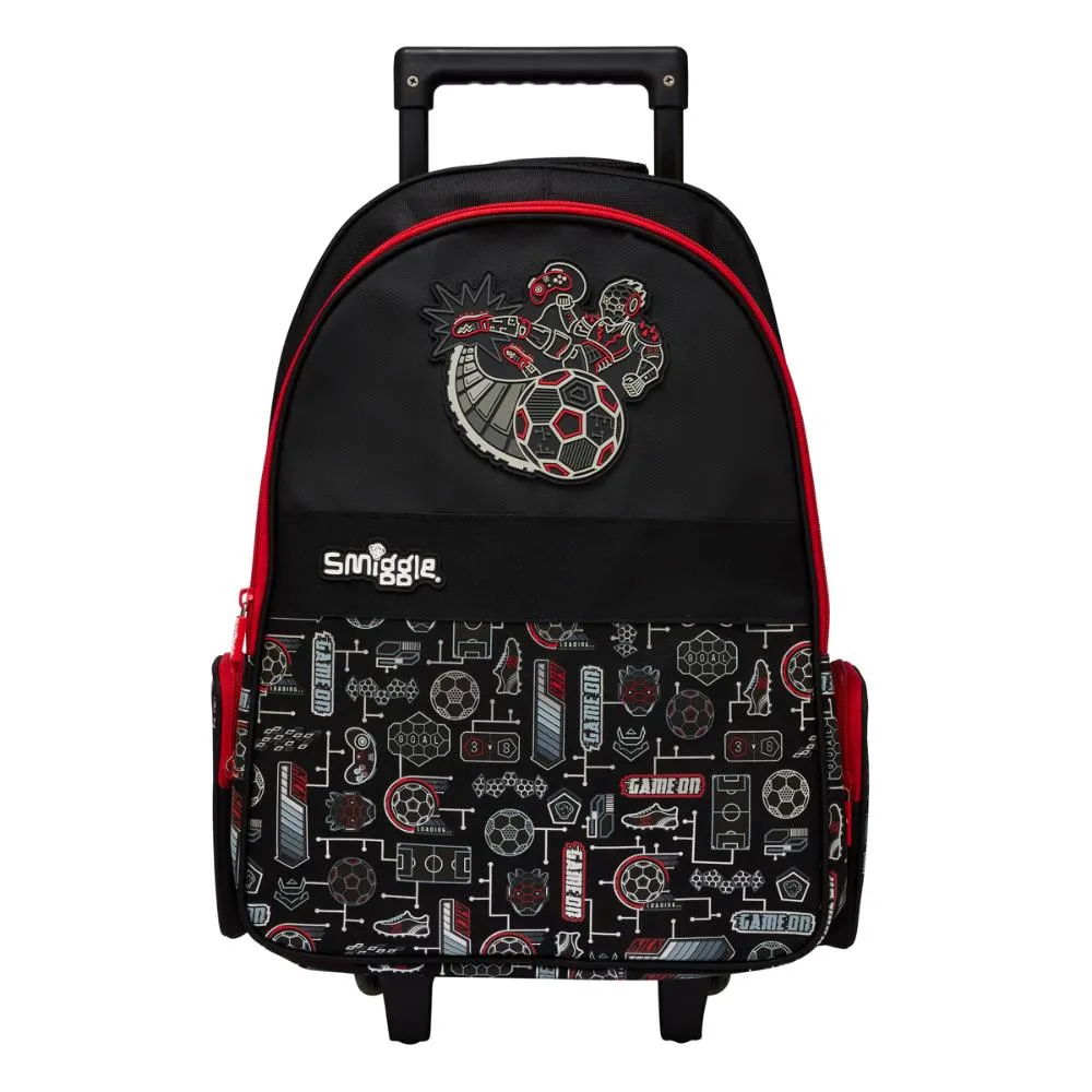 Smiggle Away Trolley Backpack With Light Up Wheels Black, 3Y 