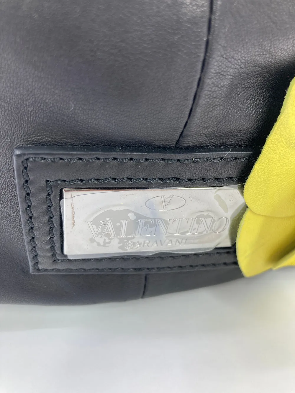 Valentino Leather Floral Embellished Tote