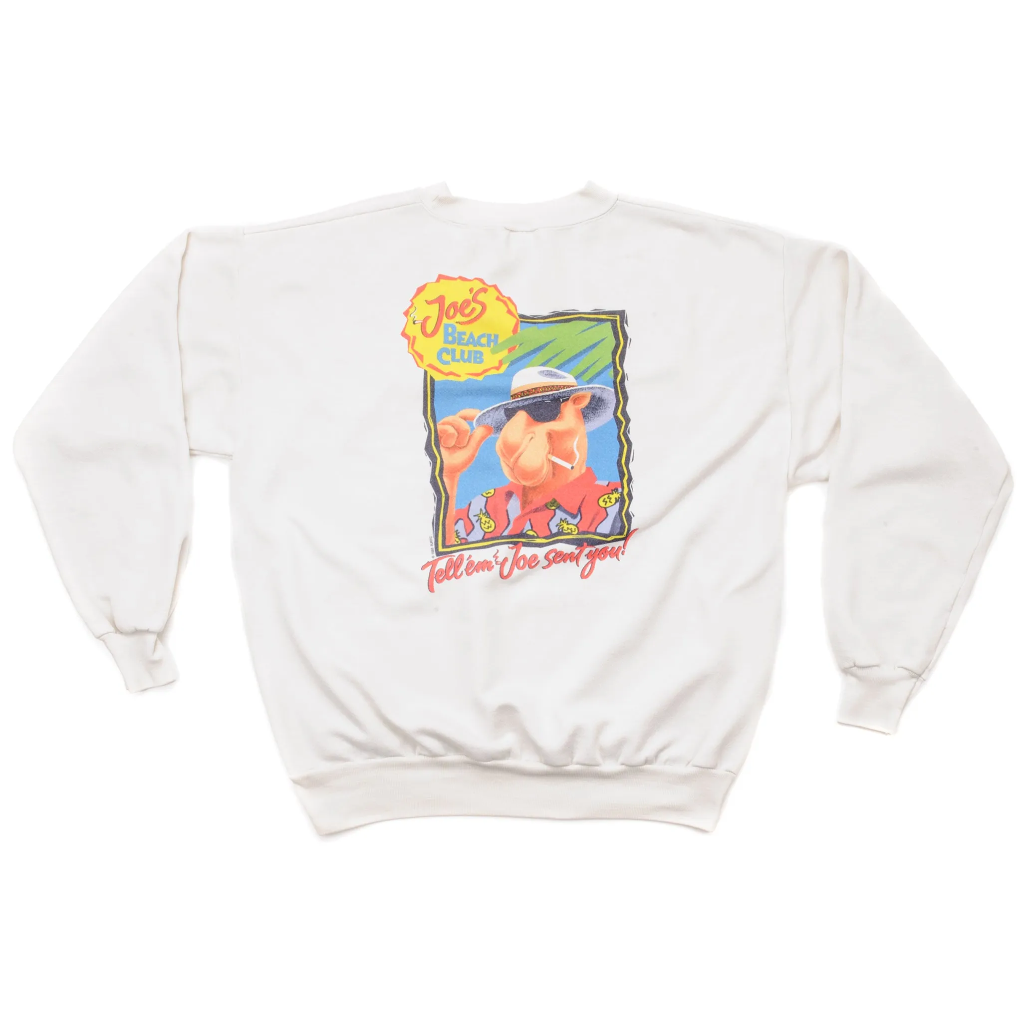VINTAGE CAMEL JOE'S BEACH CLUB SWEATSHIRT 1993 SIZE LARGE MADE IN USA