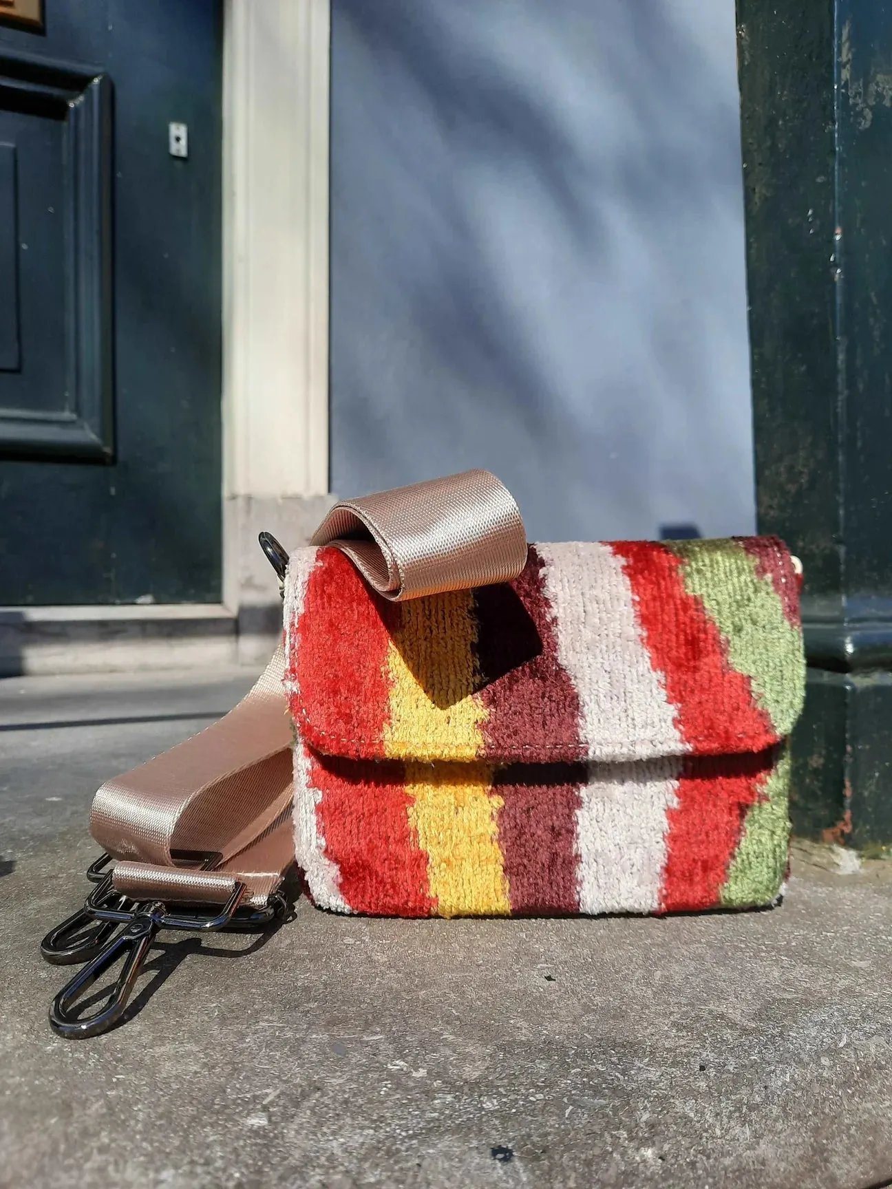 Wolf & Willa Ronan Crossbody Belt Bag - Rainbow Gradient Multi