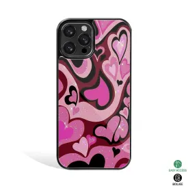 Y2K Magenta Meltdown Hearts Phone Cover | Glass Case