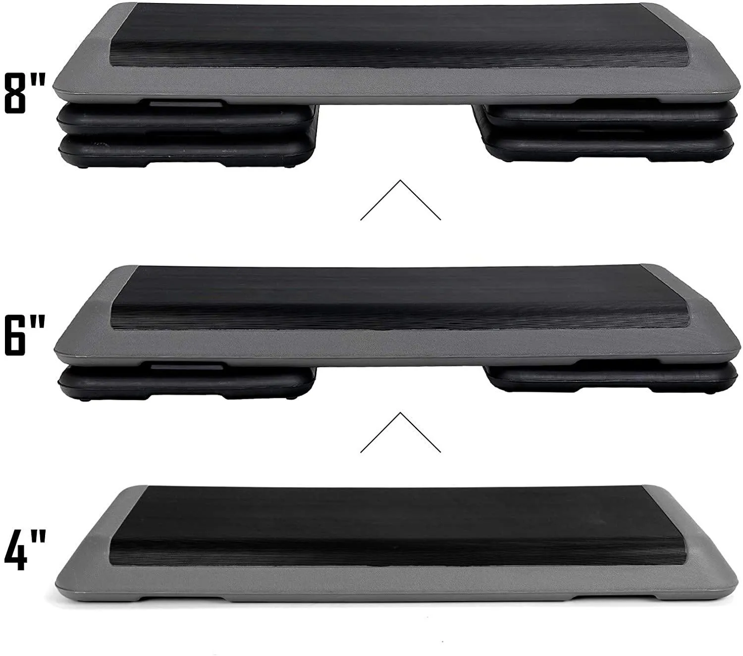 ZENY™ Exercise Aerobic Step Platform Adjustable Fitness Stepper with 4 Detachable Risers Fitness Home Gym Cardio Strength &Training