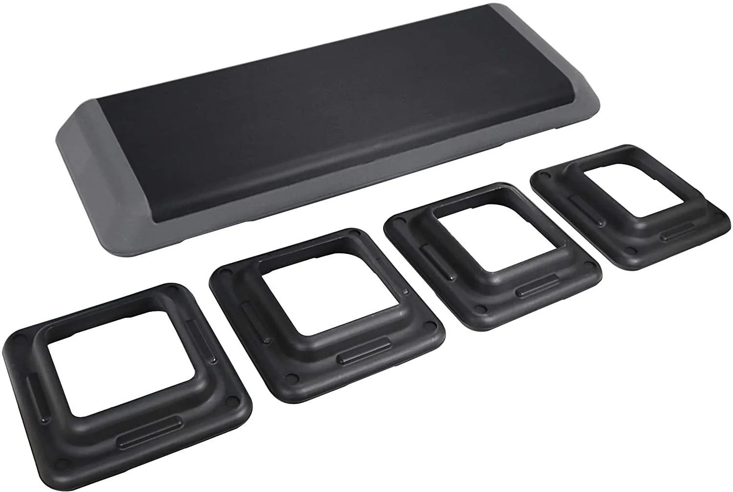 ZENY™ Exercise Aerobic Step Platform Adjustable Fitness Stepper with 4 Detachable Risers Fitness Home Gym Cardio Strength &Training