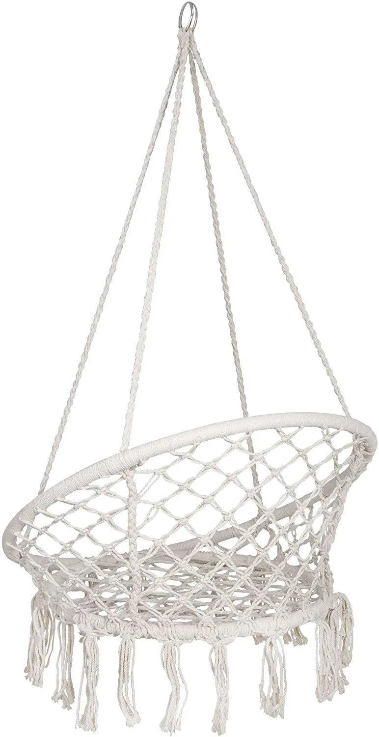 ZENY™ Hanging Hammock Swing Chair Rope Swing Seat for Indoor Outdoor Patio Garden Porch